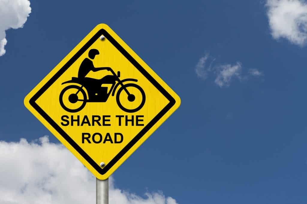highway code for motorcyclists road sign
